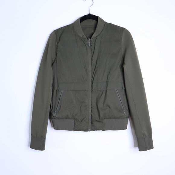 LULULEMON Reversible Down Around Bomber Jacket Armory 800 Down Fill Women's 6 - Picture 3 of 11